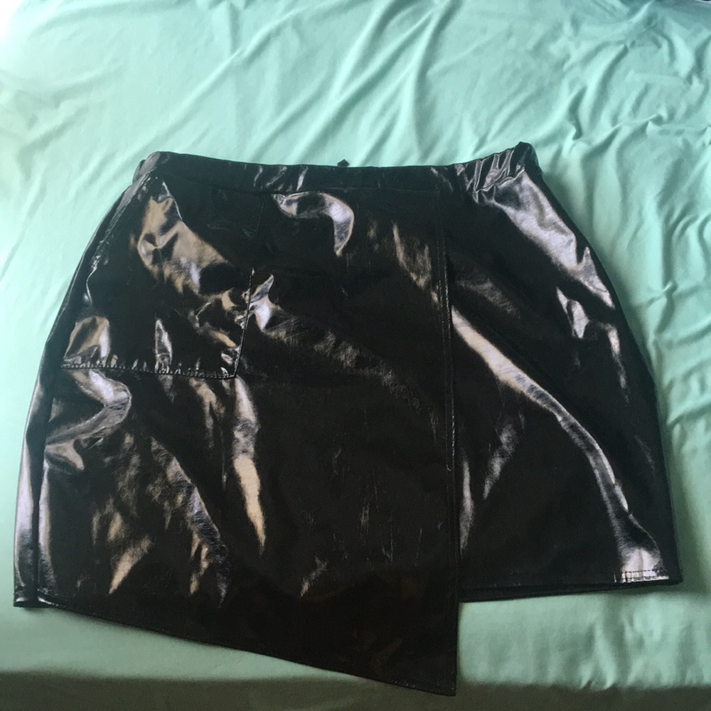 Boohoo faux leather skirt